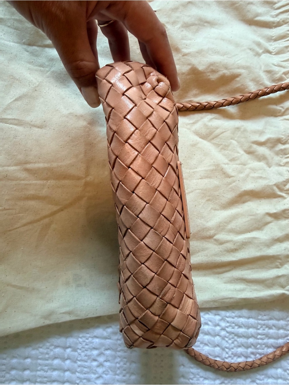 Loeffler Randall Vinnie Mini Woven Crossbody - Desert Sand - Picture 9 of 12